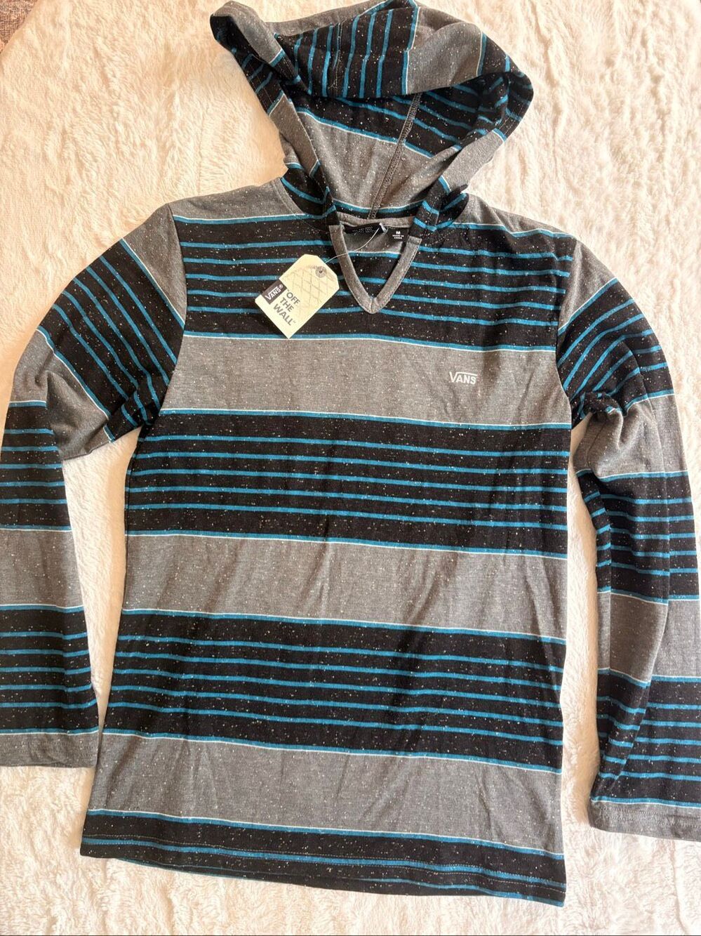Vans kids hooded long sleeve shirt Size Medium